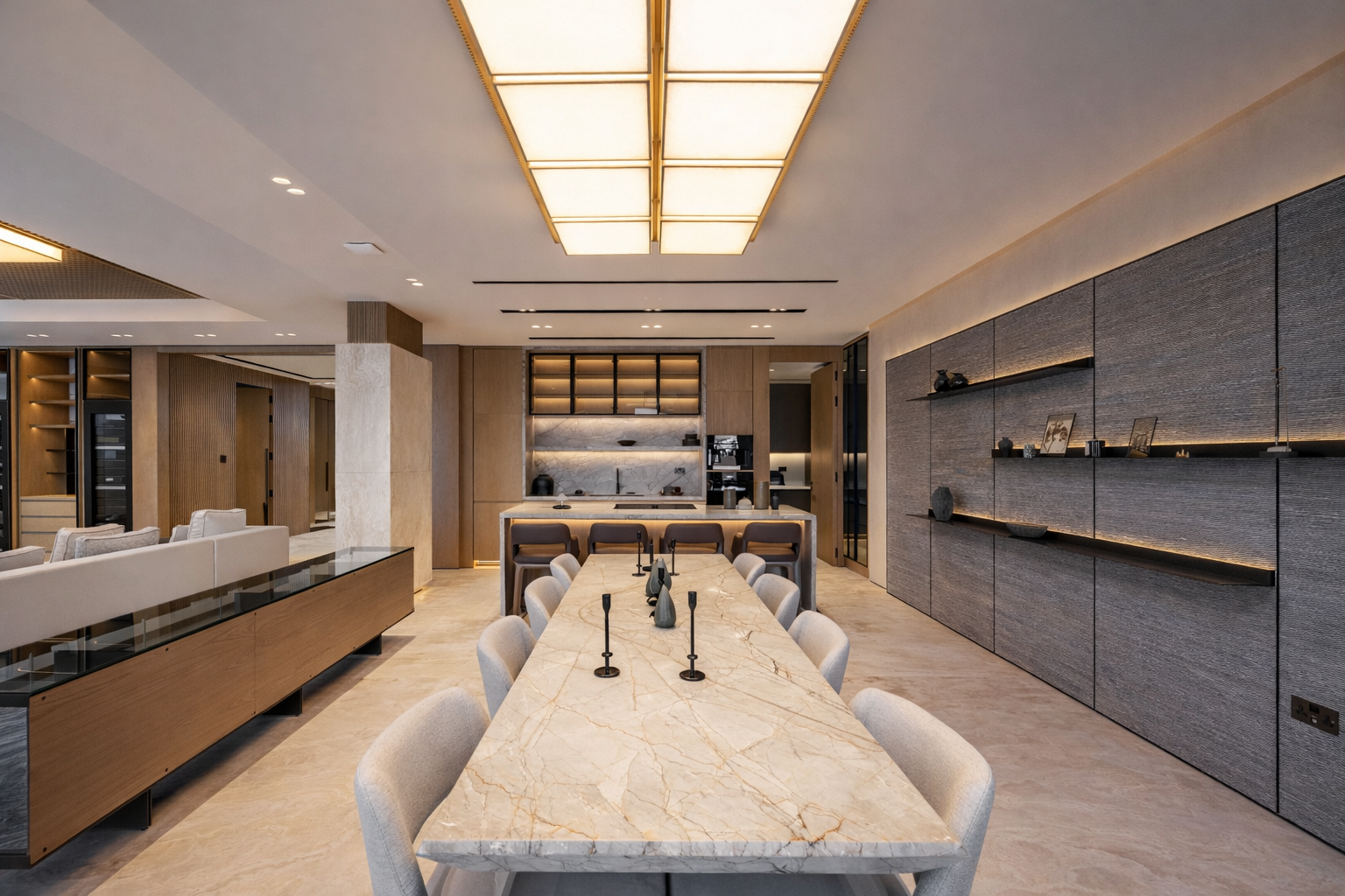 Lounge with fireplace